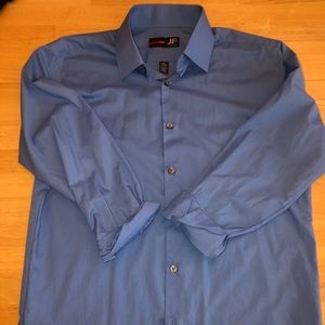 JF J.Ferrar Blue Dress Shirt sz:15-15.5 & 32-33